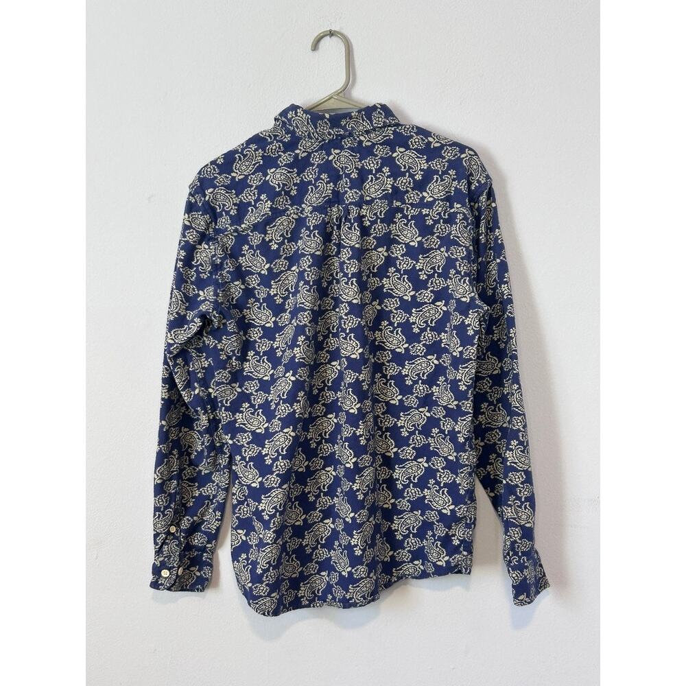 Blue Stapleford Workwear Paisley Cotton Flannel Button-Down - (Size L) - Picture 2 of 10